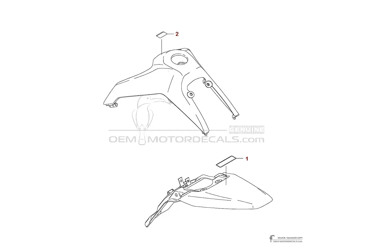 Pegatinas para Kawasaki KLX140 2023 - Etiquetas de precaución • Kawasaki Pegatinas OEM
