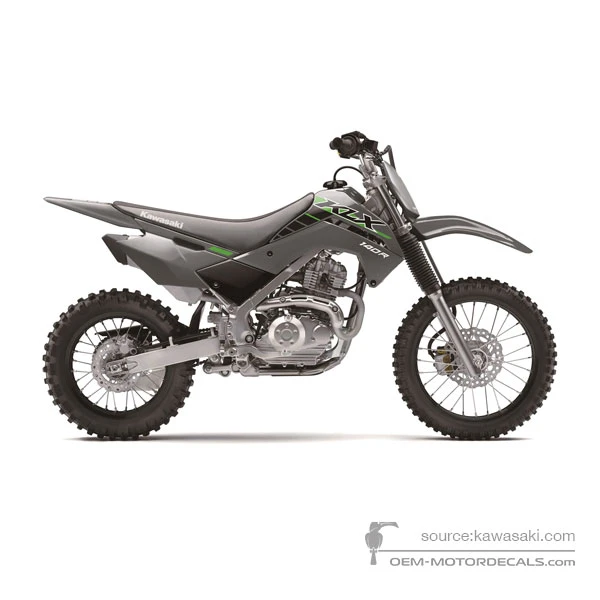 Pegatinas para Kawasaki KLX140R 2025 - Gris • Kawasaki Pegatinas OEM