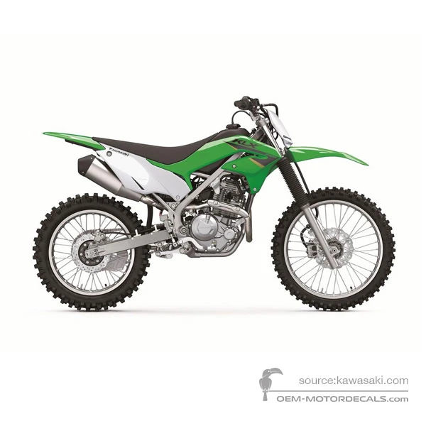 Autocollants pour Kawasaki KLX230R 2022 - Vert • Kawasaki Autocollants OEM