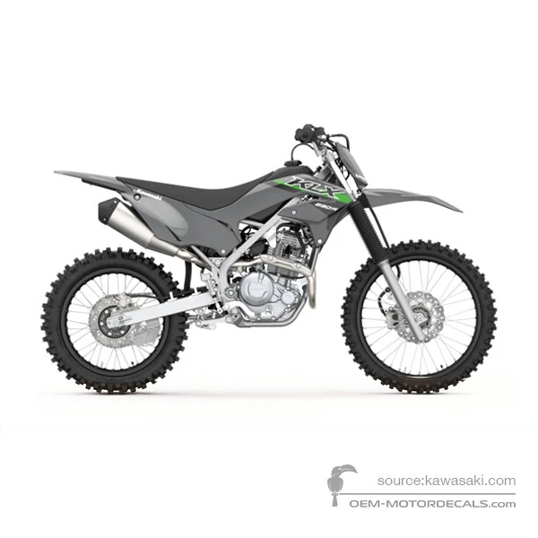 Decals for Kawasaki KLX230R 2024 - Gray • Kawasaki OEM Decals