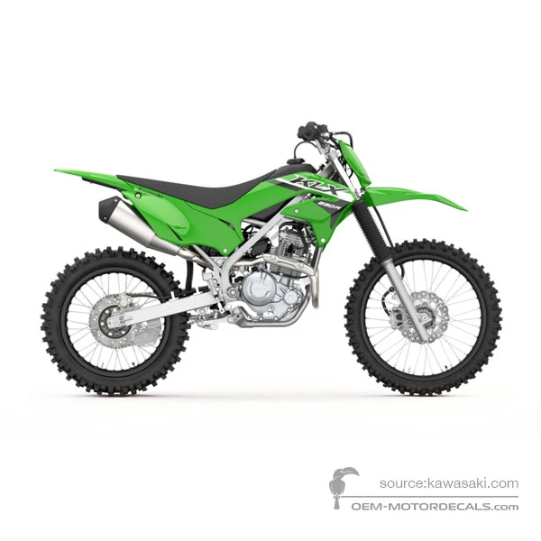 Decals for Kawasaki KLX230R 2024 - Green • Kawasaki OEM Decals