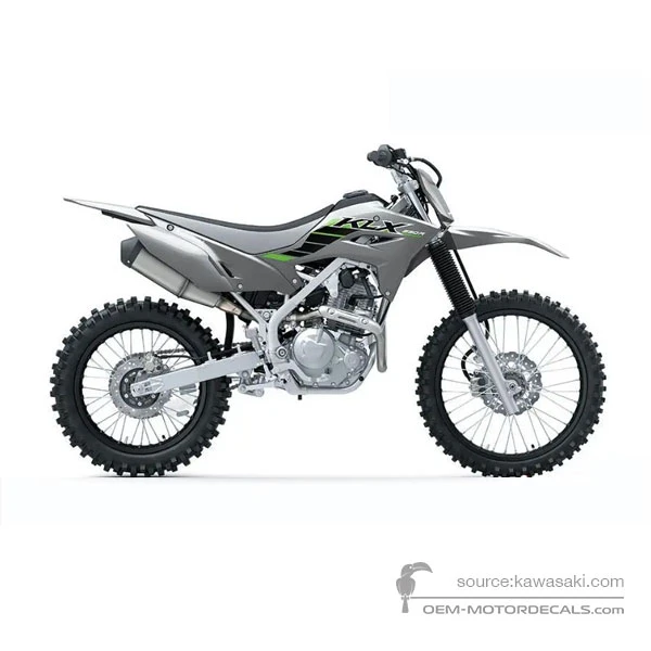 Pegatinas para Kawasaki KLX230R 2025 - Gris • Kawasaki Pegatinas OEM
