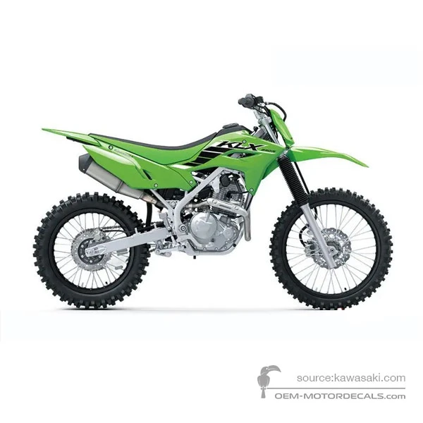 Autocollants pour Kawasaki KLX230R 2025 - Vert • Kawasaki Autocollants OEM