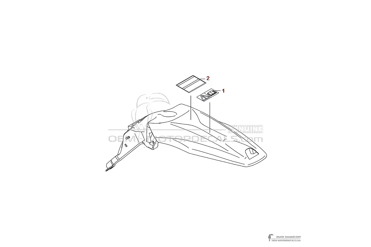 Decals for Kawasaki KLX450R 2008 - Caution labels • Kawasaki OEM Decals