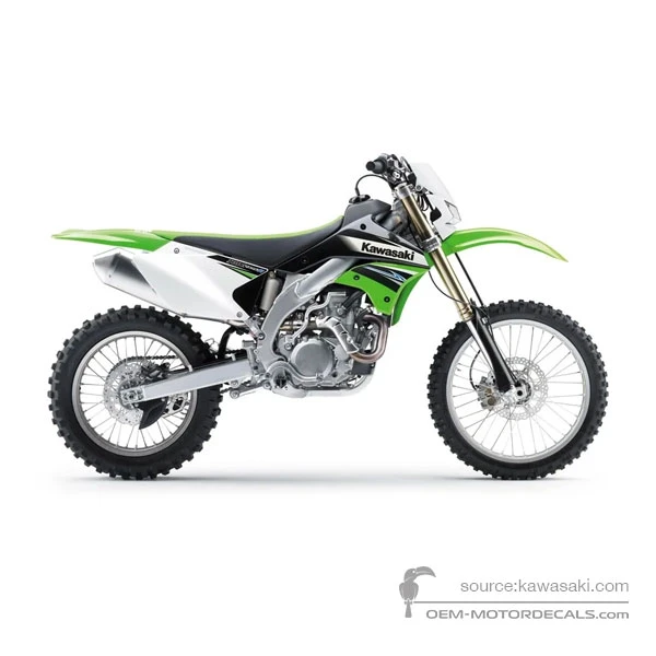 Naklejki do Kawasaki KLX450R 2011 - Zielony • Kawasaki Naklejki OEM