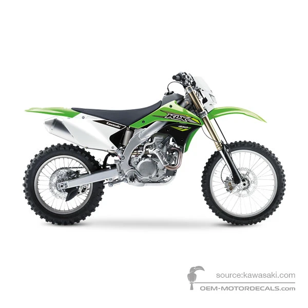 Adesivi per Kawasaki KLX450R 2018 - Verde • Kawasaki Adesivi OEM