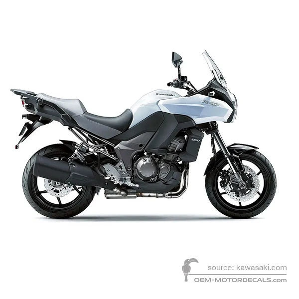Autocollants pour Kawasaki KLZ1000 VERSYS 2012 - Blanc • Kawasaki Autocollants OEM