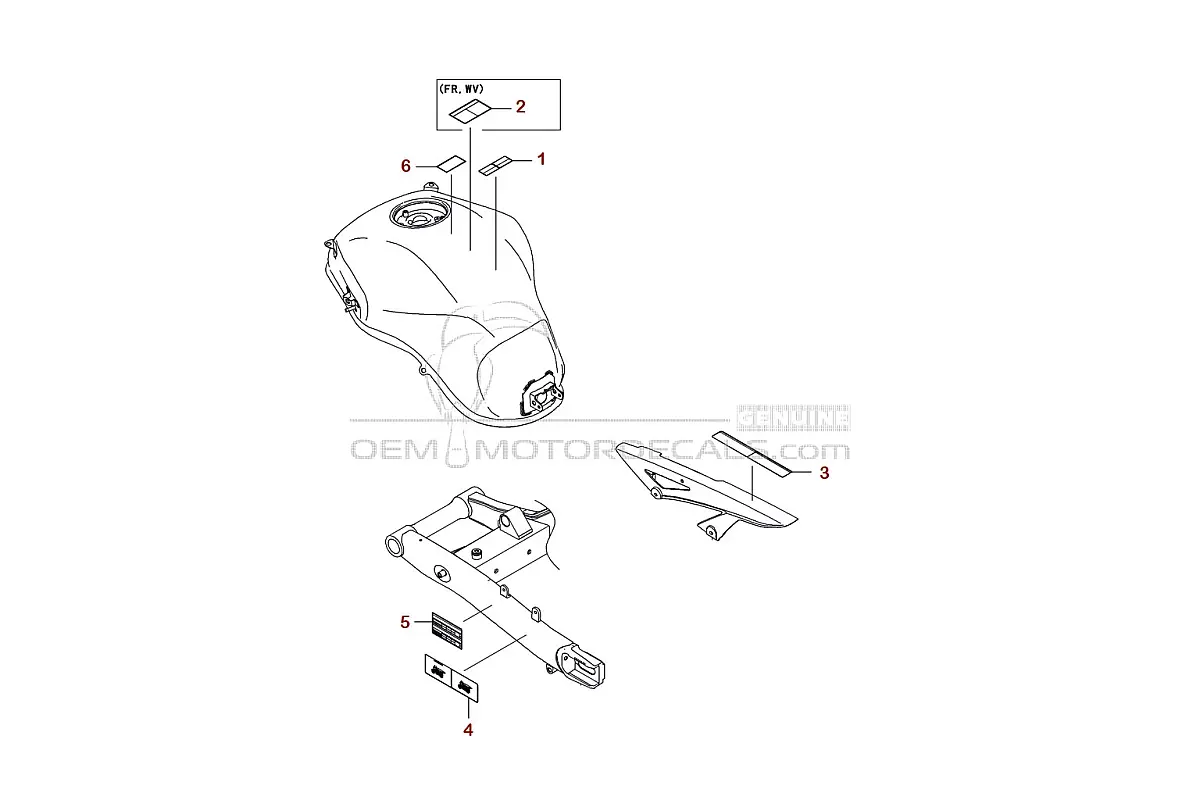 Pegatinas para Kawasaki KLZ1000 VERSYS - Etiquetas de precaución • Kawasaki Pegatinas OEM