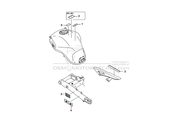 Kawasaki KLZ1000 VERSYS - Caution labels