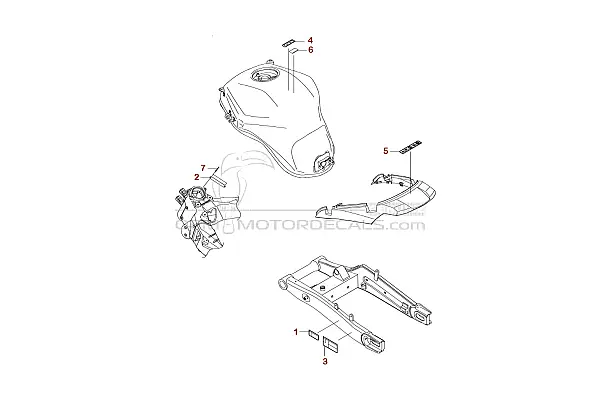 Kawasaki KLZ1000 VERSYS - Etichette di avvertenza