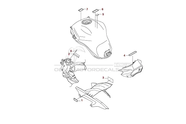 Kawasaki KLZ1000 VERSYS - Caution labels