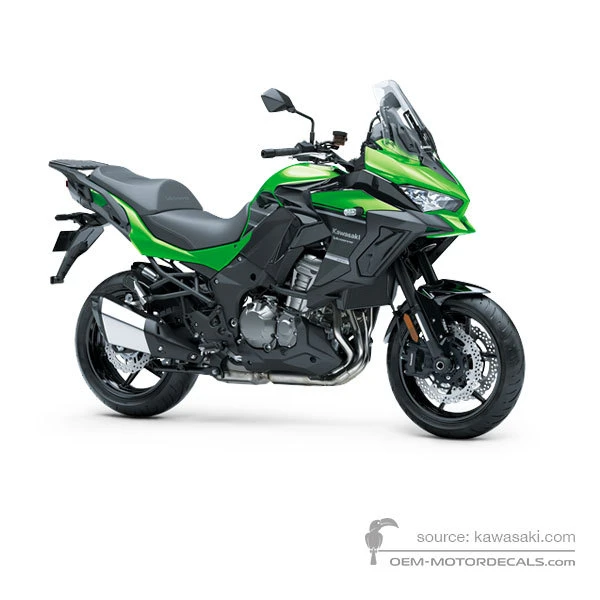 Autocollants pour Kawasaki KLZ1000 VERSYS 2020 - Vert • Kawasaki Autocollants OEM