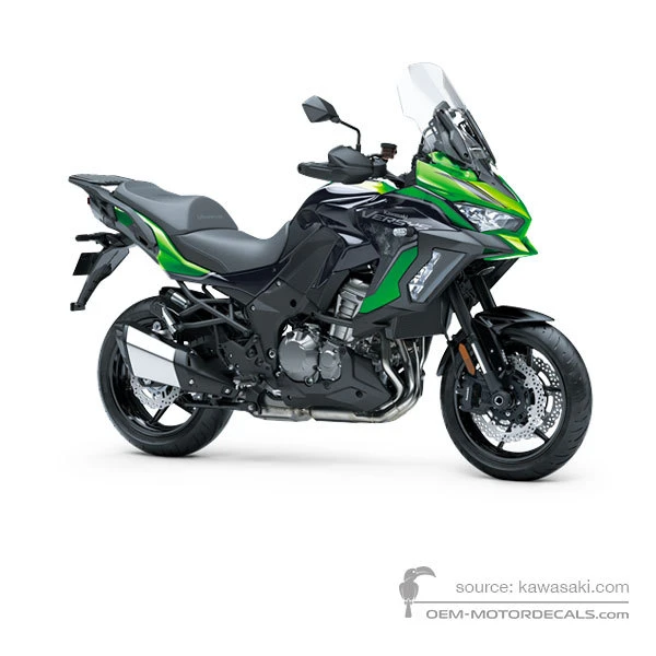 Naklejki do Kawasaki KLZ1000S VERSYS 2022 - Zielony • Kawasaki Naklejki OEM