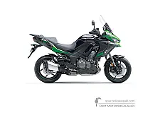 Pegatinas para Kawasaki KLZ1000SE VERSYS 2021 - Negro Verde • Kawasaki Pegatinas OEM