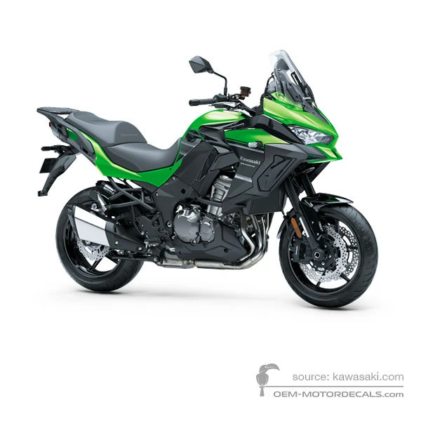 Adesivi per Kawasaki KLZ1000 VERSYS 2022 - Verde • Kawasaki Adesivi OEM