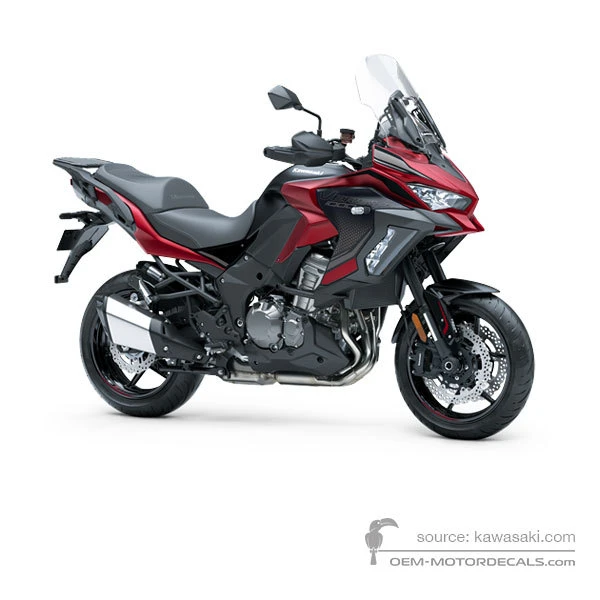 Adesivi per Kawasaki KLZ1000S VERSYS 2023 - Rosso • Kawasaki Adesivi OEM