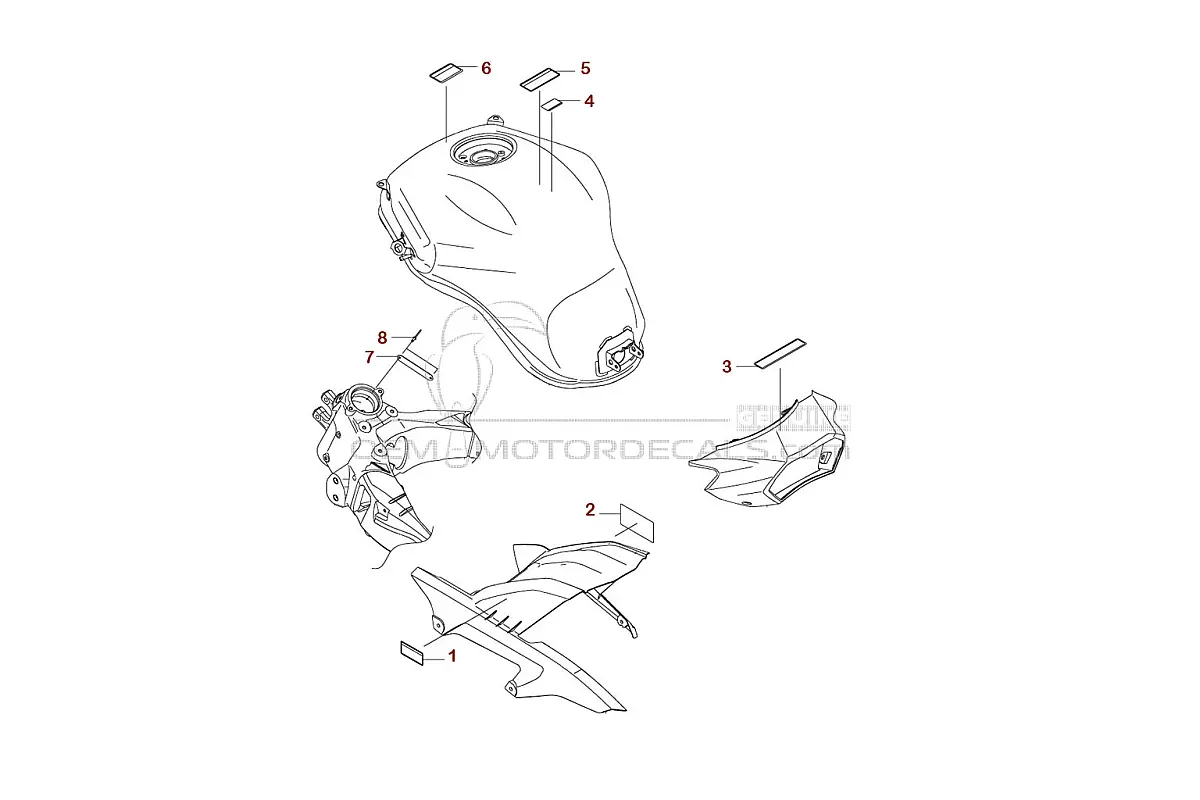 Pegatinas para Kawasaki KLZ1000 VERSYS - Etiquetas de precaución • Kawasaki Pegatinas OEM