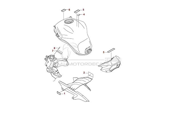 Kawasaki KLZ1000 VERSYS - Etichette di avvertenza