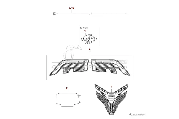 Kawasaki NINJA 1100SX 2025 - Adesivi Opzionali