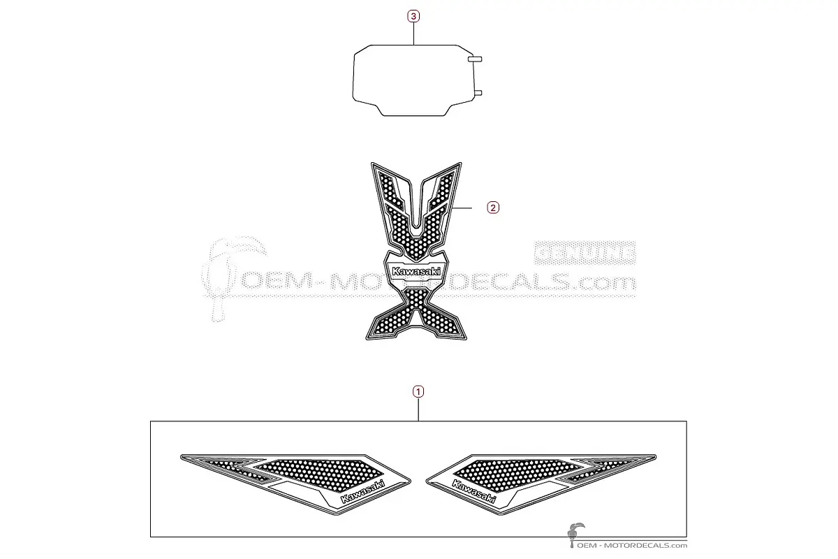 Decals for Optional Stickers • Kawasaki OEM Decals