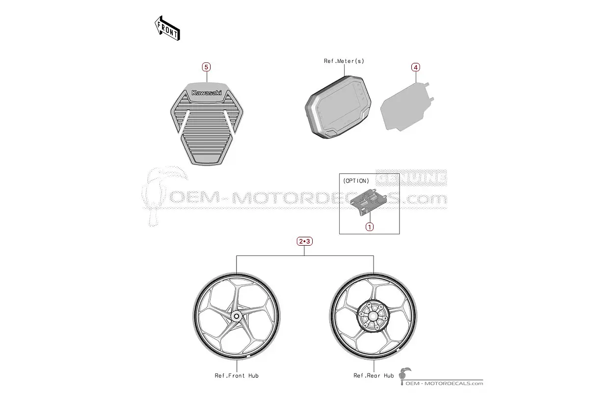 Decals for Optional Stickers • Kawasaki OEM Decals