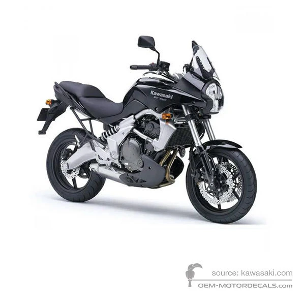 Adesivi per Kawasaki KLE650 VERSYS 2008 - Nero • Kawasaki Adesivi OEM