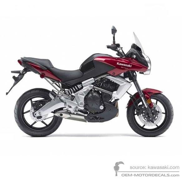 Adesivi per Kawasaki KLE650 VERSYS 2011 - Rosso • Kawasaki Adesivi OEM