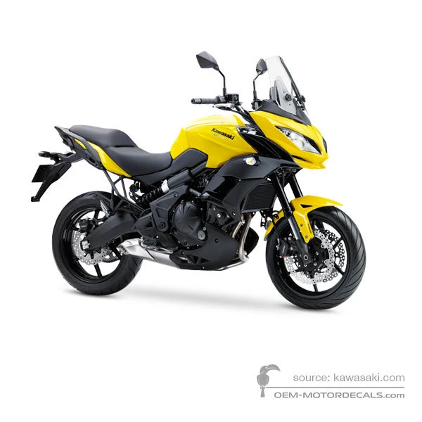 Stickers voor Kawasaki KLE650 VERSYS 2015 - Geel • Kawasaki OEM Stickers