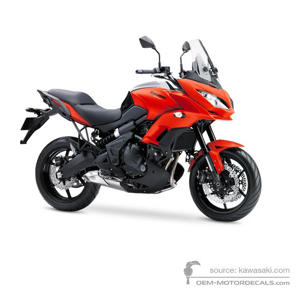 Decals for Kawasaki KLE650 VERSYS 2016 - Orange • Kawasaki OEM Decals