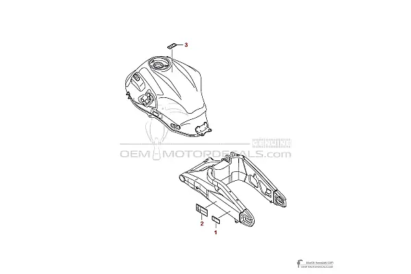 Kawasaki KLE650 VERSYS - Caution labels