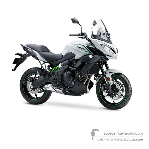 Stickers voor Kawasaki KLE650 VERSYS 2018 - Wit • Kawasaki OEM Stickers