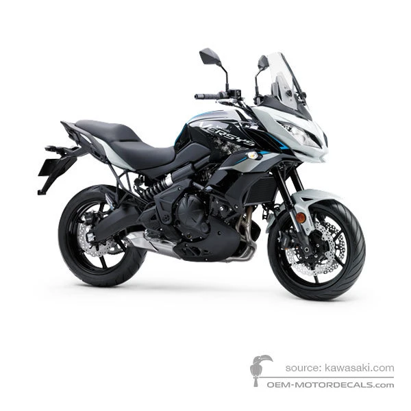 Autocollants pour Kawasaki KLE650 VERSYS 2021 - Blanc • Kawasaki Autocollants OEM