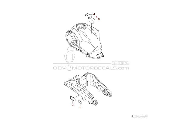Kawasaki KLE650 VERSYS - Caution labels