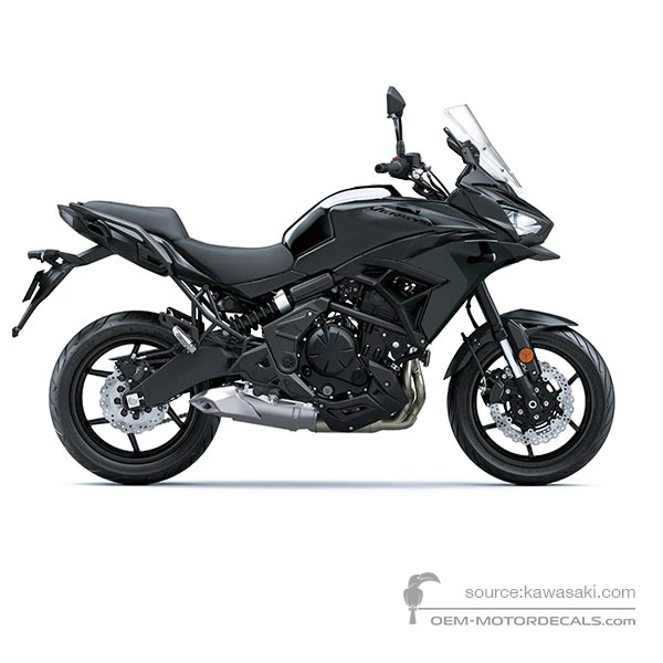 Autocollants pour Kawasaki KLE650 VERSYS 2024 - Noir • Kawasaki Autocollants OEM