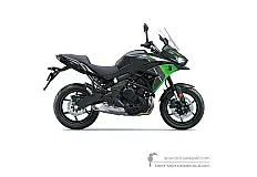 Stickers voor Kawasaki KLE650 VERSYS 2024 - Zwart Groen • Kawasaki OEM Stickers
