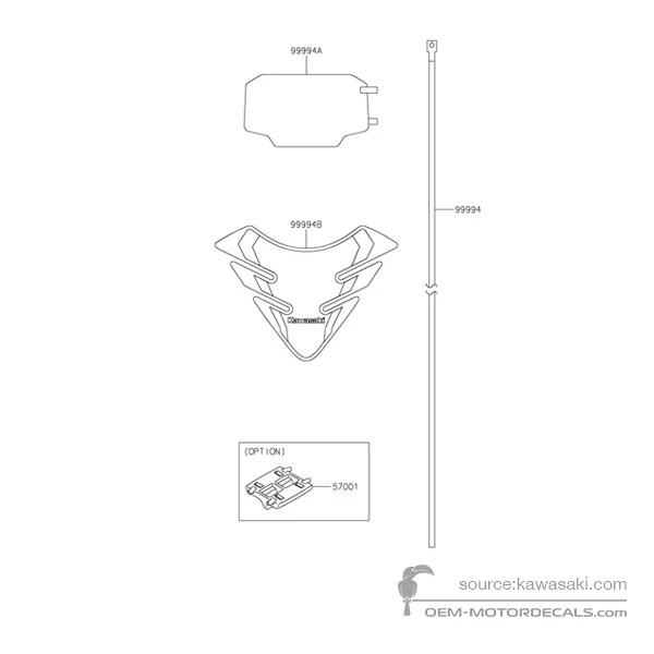 Decals for Kawasaki KLE650 VERSYS - Optional Stickers • Kawasaki OEM Decals