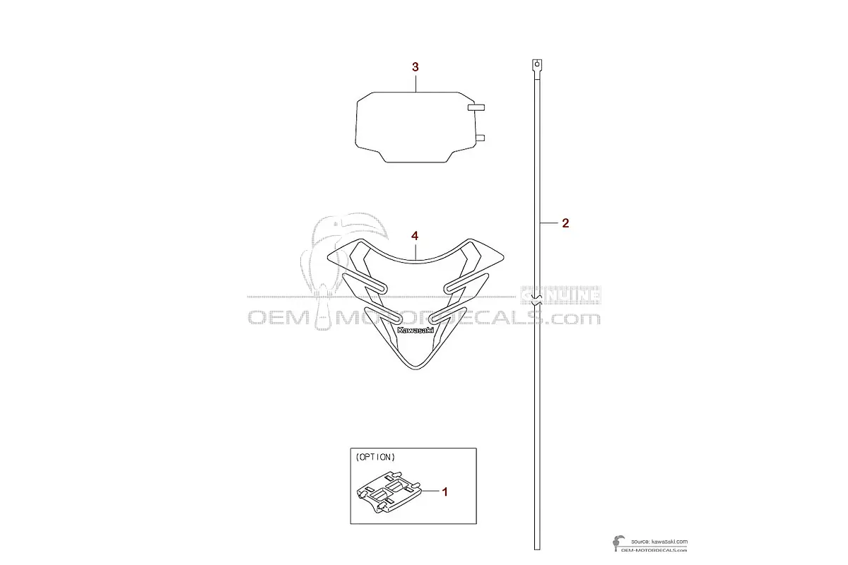 Pegatinas para Kawasaki KLE650 VERSYS - Pegatinas Opcionales • Kawasaki Pegatinas OEM