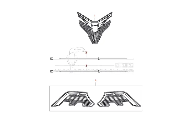 Kawasaki VERSYS 1100 2025 - Optionele Stickers
