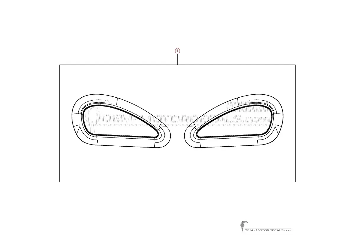 Optionele stickers voor W230 2025 • Kawasaki OEM Stickers