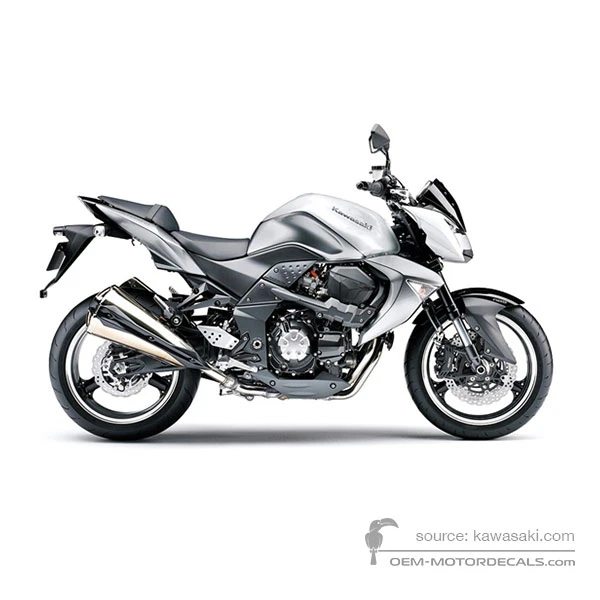 Decals for Kawasaki Z1000 2009 - White • Kawasaki OEM Decals