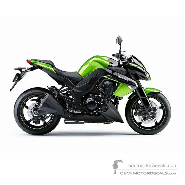 Adesivi per Kawasaki Z1000 2011 - Verde • Kawasaki Adesivi OEM