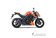 Stickers voor Kawasaki Z1000 2012 - Oranje • Kawasaki OEM Stickers