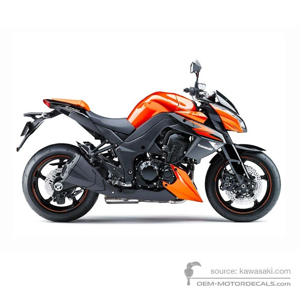 Stickers voor Kawasaki Z1000 2012 - Oranje • Kawasaki OEM Stickers