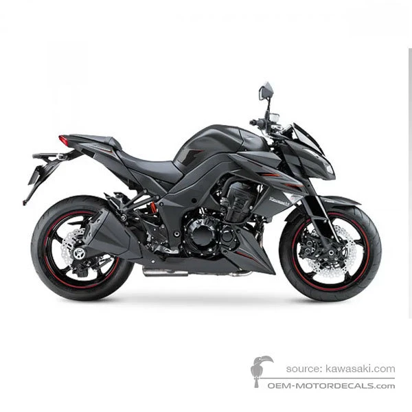 Adesivi per Kawasaki Z1000 2012 - Ebony • Kawasaki Adesivi OEM