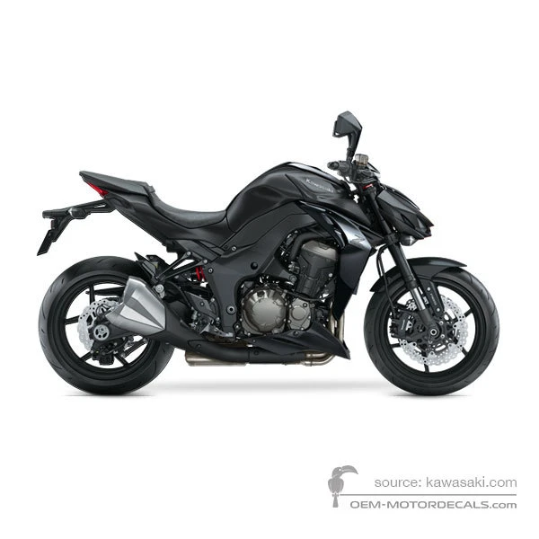 Naklejki do Kawasaki Z1000 2014 - Czarny • Kawasaki Naklejki OEM