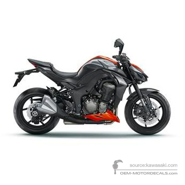 Autocollants pour KAWASAKI Z1000 2015 - Gris • Kawasaki Autocollants OEM