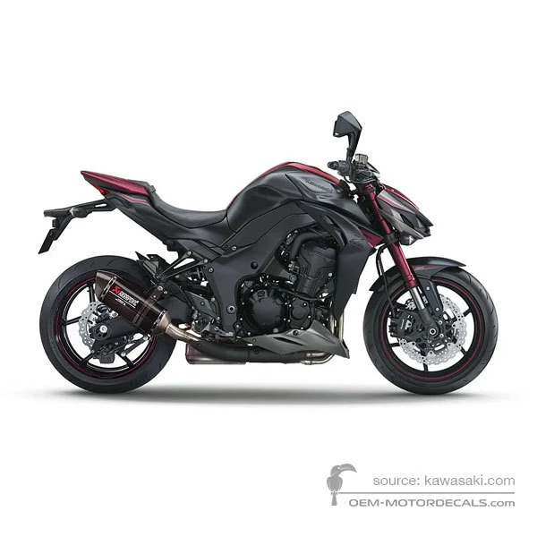 Decals for Kawasaki Z1000 2016 - Red • Kawasaki OEM Decals