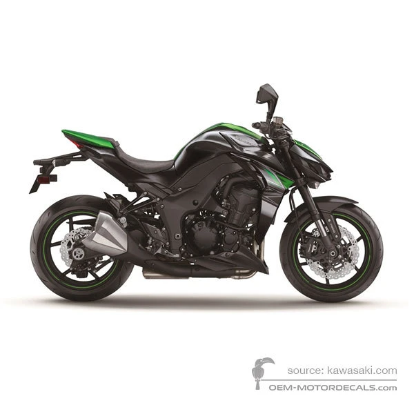 Stickers voor Kawasaki Z1000 2017 - Zwart • Kawasaki OEM Stickers