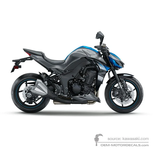 Stickers voor Kawasaki Z1000 2018 - Grijs • Kawasaki OEM Stickers