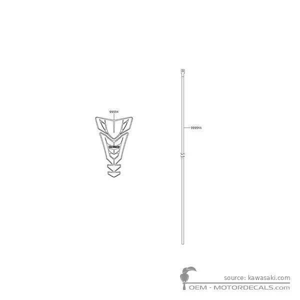 Adesivi opzionali per Z250SL | BR250 2015 • Kawasaki Adesivi OEM